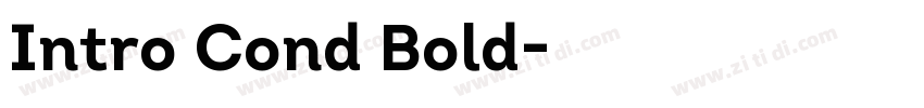 Intro Cond Bold字体转换